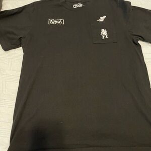 Eighty Eight Black Short-Sleeve NASA Patch Pocket Tee